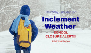 Inclement Weather Day: January 15, 2026