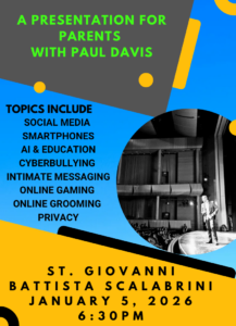Paul Davis and Online Safety 101 for Parents at St. Giovanni Battista Scalabrini CES